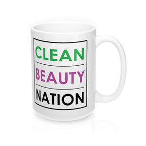 Clean Beauty Nation White Mug 15oz