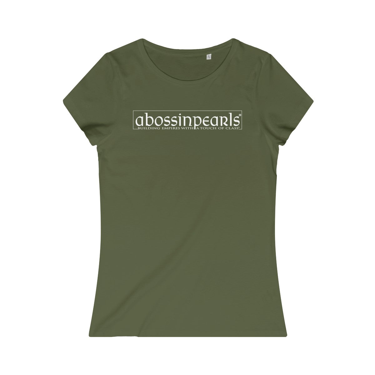 A Boss In Pearls® Signature Tee 100% Organic Cotton Dark Colors